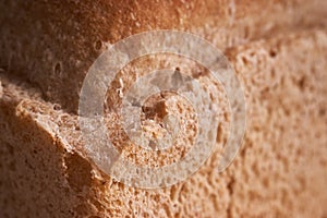 Bakery - gold rustic crusty loaves of bread and buns on black chalkboard background. Still life captured from above