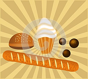 Bakery goods illustration