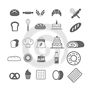 Bakery icon set