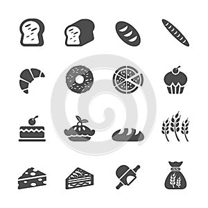 Bakery icon set, vector eps10