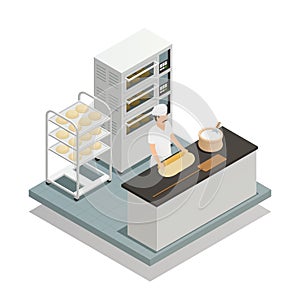 Bakery Isometric Composition