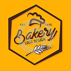 Bakery logo design polygon