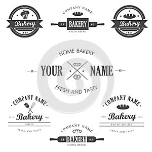 Bakery shop logo, badges, labels