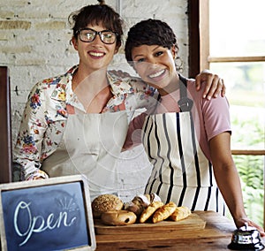 Bakery shop partnerships bakehouse concept photo