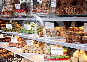 Bakery storefront: french pastry photo