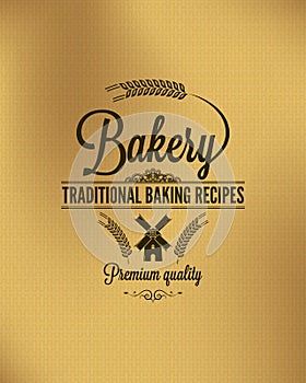 Bakery vintage bread label background