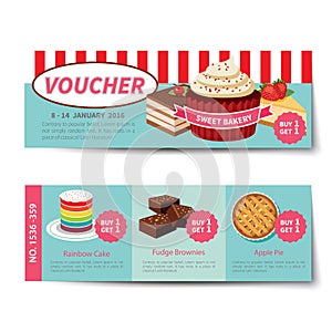 Bakery voucher discount template design