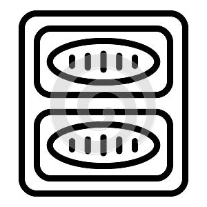 Bakeware bread icon outline vector. Silicone baking mold