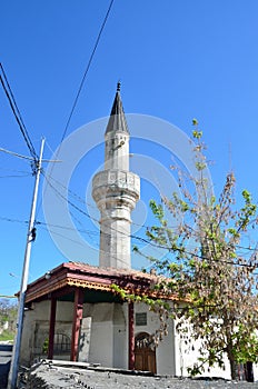 Bakhchisaray, street Gasprinsky in the old town. Mosque Tahtali-Jami Tahtaly-Jami, 1707 year built