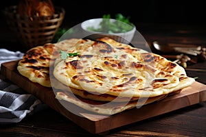 Baking of Arabs India - Pakistan Naan Roti Parata photo