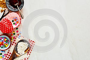 Baking birthday cupcakes