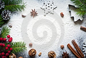 Baking christmas background