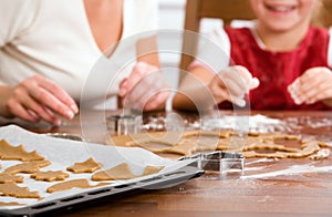 Baking christmas cookies