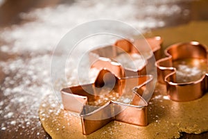 Baking christmas cookies