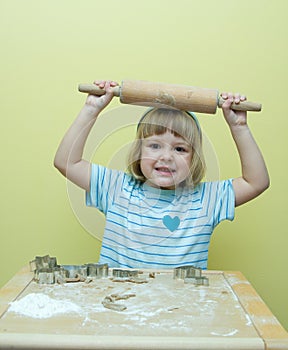 Baking Christmas cookies