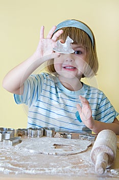 Baking Christmas cookies
