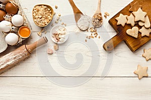 Baking classes or dough making background and mockup
