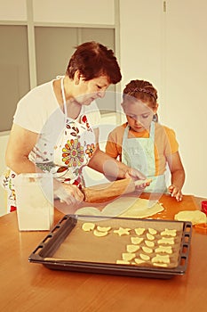 Baking cookies