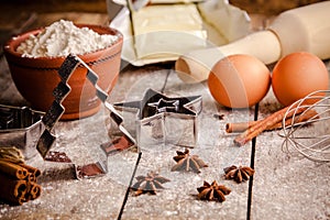 Baking cookies, ingredients for cakes