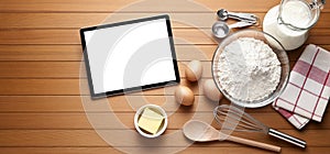 Baking Cooking Tablet Background