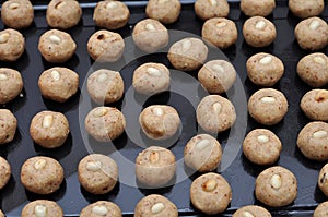 Baking delicious Peanut cookies Mazola