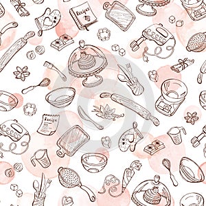 Baking doodle background