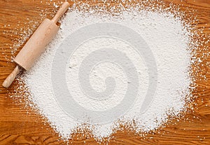 Baking flour texture background