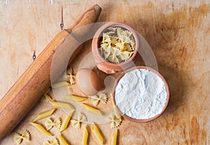 Baking ingedients. pasta