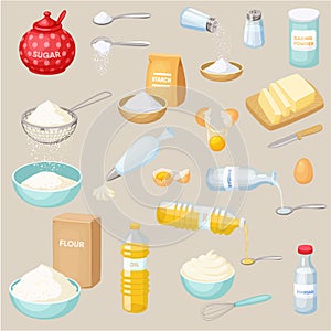 Baking ingredients set