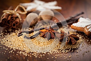 Baking ingredients and spices photo