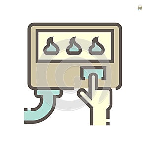 Baking machine icon