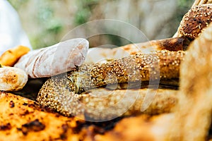 Baking and serving pitta brad, pizza and fresh bread