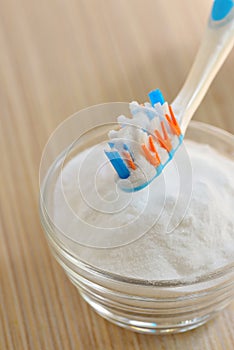 Baking soda used to brighten teeth