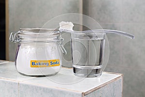 Baking soda used to brighten teeth and remove plague from gums.