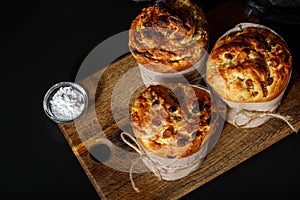 Baking on a wooden cutting board