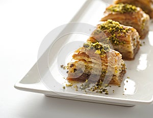 Baklava - oriental dessert with pistachio