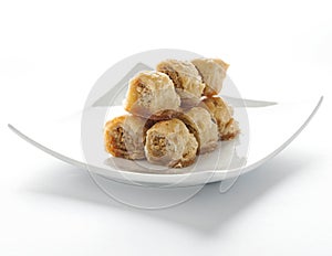 Baklava - oriental dessert with walnuts