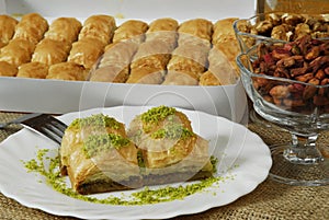 Baklava - turkish dessert -baklawa photo