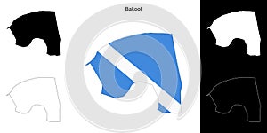 Bakool outline map