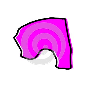 Bakool region of Somalia vector map illustration