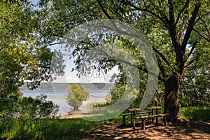 Bakota bay reservoir on Dnister river, Ukraine