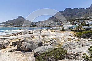 Bakoven beach, twelve apostels view sunny day, Cape Town