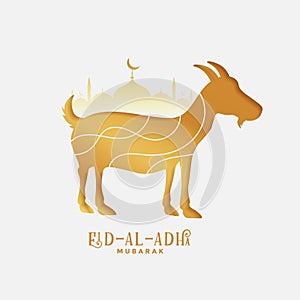 Bakra eid al adha festival greeting design photo