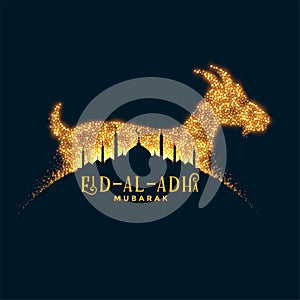 Bakrid eid al adha festival sparkle background design photo