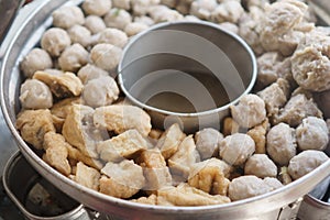 Bakso. indonesian meatball street food vendor