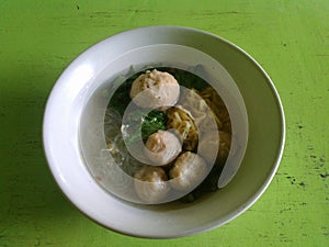 Bakso meatball asian street food dellicious noodle meat