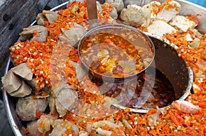 Bakso setan Indonesian Indonesia street food photo