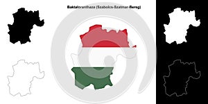 Baktaloranthaza outline map photo