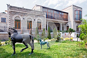 BAKU, AZERBAIJAN - 17 June, 2015: garden of the Villa Petrolea photo