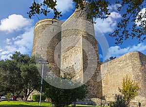 The Maiden Tower also known as Giz Galasi, located in the Old City in Baku, Azerbaijan photo